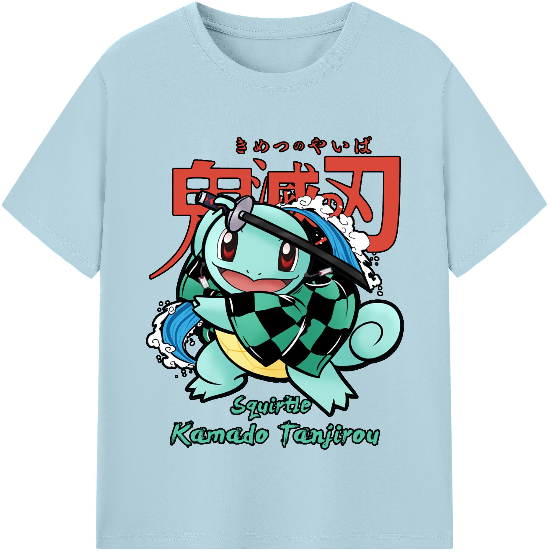 （画像用） 鬼滅の刃 竈門 炭治郎／かまど たんじろう Kamado Tanjirou 綿100％半袖Tシャツ（フロントプリント）